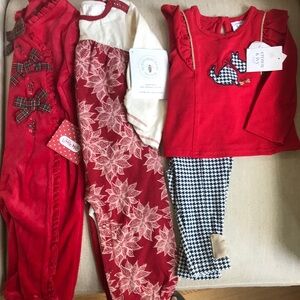 NWT. 3 piece Holiday bundle. Size 6 months.